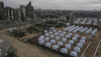 Penampakan Kamp Pengungsian untuk Warga Gaza