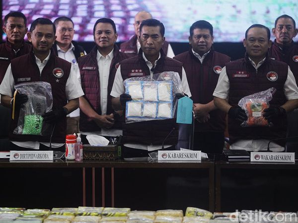 Polri Pamerkan Barang Bukti 4,1 Ton Narkoba