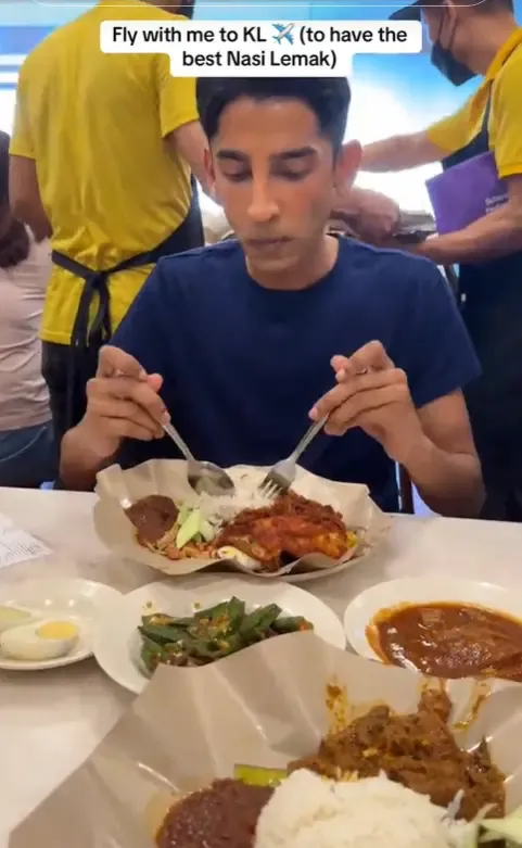 Pria Ini Rela Terbang ke Kuala Lumpur Demi Makan Nasi Lemak Favoritnya