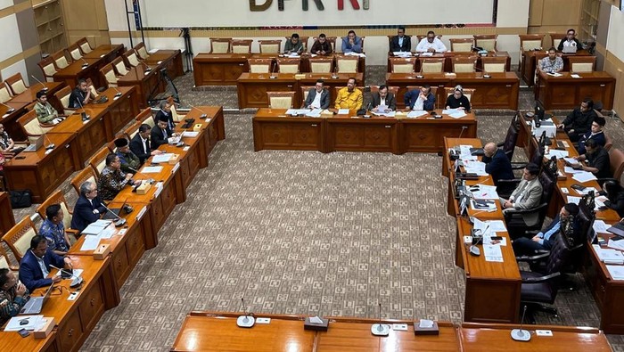 Rapat dengar pendapat umum (RDPU) revisi KUHAP di Komisi III DPR kompleks parlemen, Senayan, Jakarta, Rabu (5/3/2025).