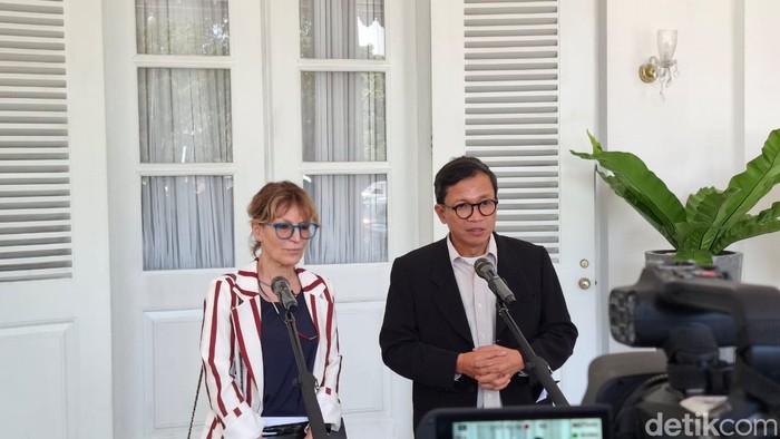 Sekretaris Jenderal Amnesty International, Agnes Callamard, di Balai Kota Jakrta, 5 Maret 2025. (Brigitta Belia Permata Sari/detikcom)