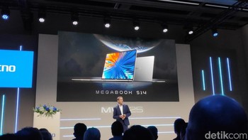 1. Tecno baru saja merilis laptop MegaBook S14 di gelaran Mobile World Congress (MWC) 2025 di Barcelona, Spanyol. Foto: Prima Fauzi/detikinet
