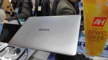 Materialnya terbuat dari premium magnesium alloy. Tecno mendesain sedemikian rupa agar setiap ruang secara optimal dan menghasilkan bobot yang ringan. Foto: Prima Fauzi/detikinet