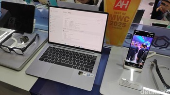 Dengan resolusi layar 2,8K di refresh rate 120Hz, MegaBook S14 dikatakan mampu menghasilkan warna yang lebih akurat serta lebih hidup dengan tingkat kecerahan 480 nits. Foto: Prima Fauzi/detikinet