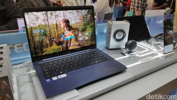 Baterainya dikatakan sanggup bertahan hingga 16 jam dengan fitur fast charging 65 watt. MegaBook S14 juga tersedia versi Intel Core. Foto: Prima Fauzi/detikinet