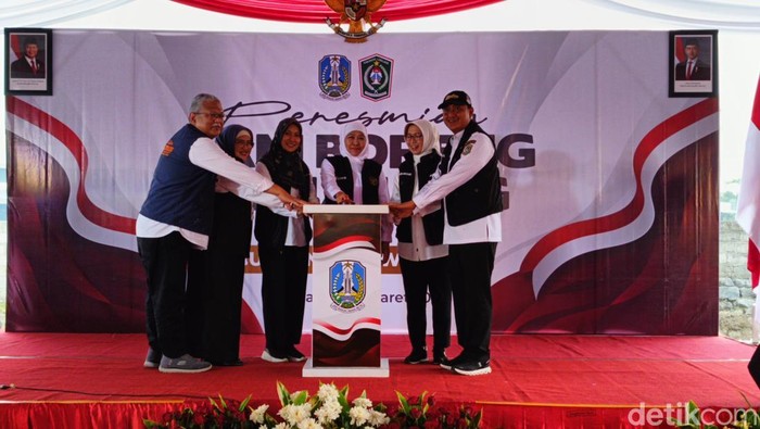 DAM Boreng Lumajang yang Rusak Diterjang Banjir Lahar Semeru Kini Diresmikan Gubernur Khofifah