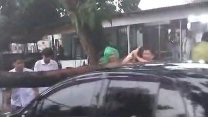 Hujan deras disertai angin kencang mengakibatkan pohon tumbang di sejumlah titik di Kota Bogor. (dok. ist)