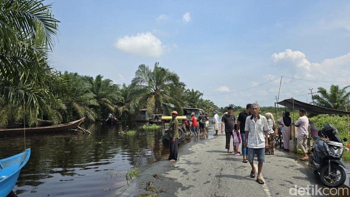 Kondisi banjir di Langgam