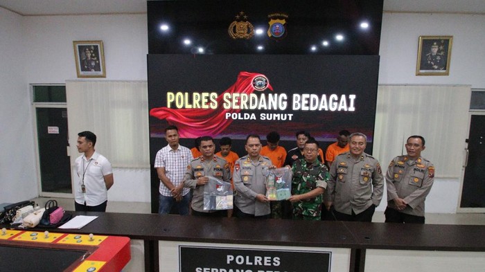 Konferensi pers kasus maling di Serdang Bedagai. (Istimewa)