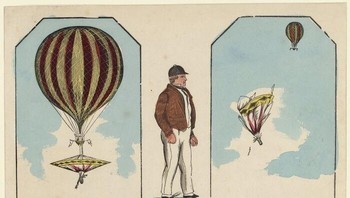 Robert Cocking meninggal dunia ketika parasut buatannya mengalami kerusakan. Ia lalai memperhitungkan berat parasut dalam perhitungannya.Foto: Boredpanda