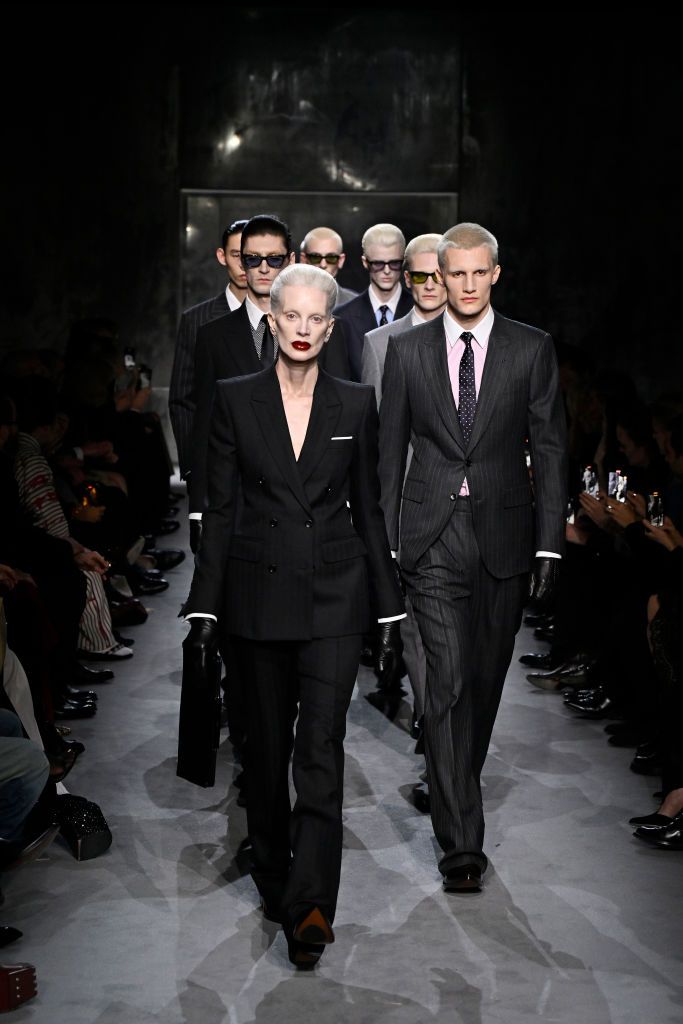 PARIS, FRANCE - MARCH 05: A model walks the runway during the Tom Ford Womenswear Fall/Winter 2025-2026 show as part of Paris Fashion Week on March 05, 2025 in Paris, France.  (Photo by Kristy Sparow/Getty Images for TOM FORD)