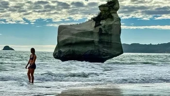 Batu terapung di teluk Katedral. Foto: Brightside