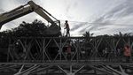 Perakitan Jembatan Darurat untuk Sambungkan Kembali Jambi-Sumbar