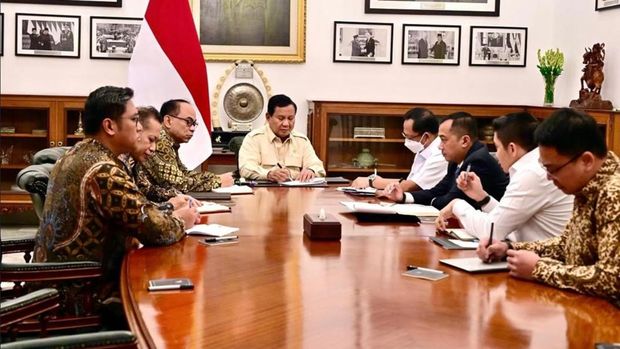 Prabowo bertemu dengan Tito Karnavian dan Budi Arie di Istana membahas terkait sosialisasi Koperasi Desa Merah Putih (dok istimewa)