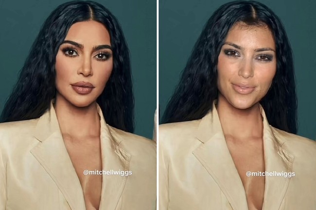 Bukan rahasia lagi jika penampilan cantik anggota keluarga Kardashian-Jenner dibantu dengan berbagai prosedur kosmetik. Kim Kardashian sendiri sering disebut telah menjalani operasi plastik.Foto: Dok. TikTok @mitchellwiggs