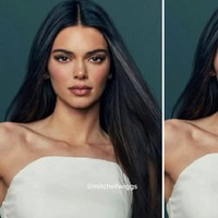 Kendall Jenner yang dikenal sebagai salah satu model tercantik juga cukup berubah drastis. Beberapa komentar menyebut jika wajah lamanya tidak dikenali.Foto: Dok. TikTok @mitchellwiggs