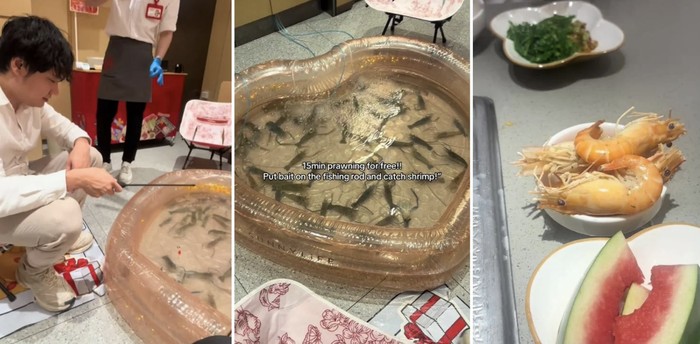 Seru! Makan Hot Pot di Restoran Ini Bisa Pancing Udang Sendiri