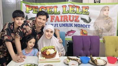 Fairuz A. Rafiq Nikmati Kue Pecel Lele hingga Sate bersama Keluarga