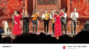 Hasil memotret dengan lensa telephoto 50MP dalam suasana indoor di panggung tari Flamenco. Hasilnya tajam. Foto: Fitraya Ramadhanny/detikINET