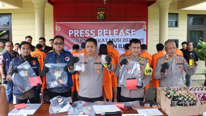 Polres Ogan Ilir Amankan 42 orang dalam Operasi Pekat Musi 2025