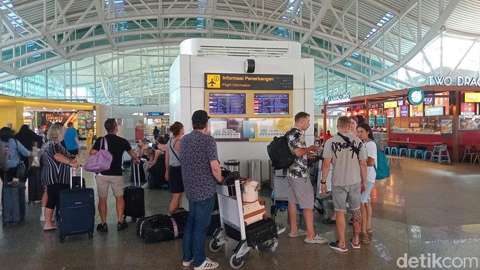 Suasana di Bandara Ngurah Rai, Bali, Sabtu (8/3/2025).