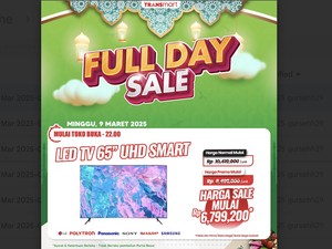 Diskon Besar-besaran Smart TV UHD 65 inch di Transmart Full Day Sale