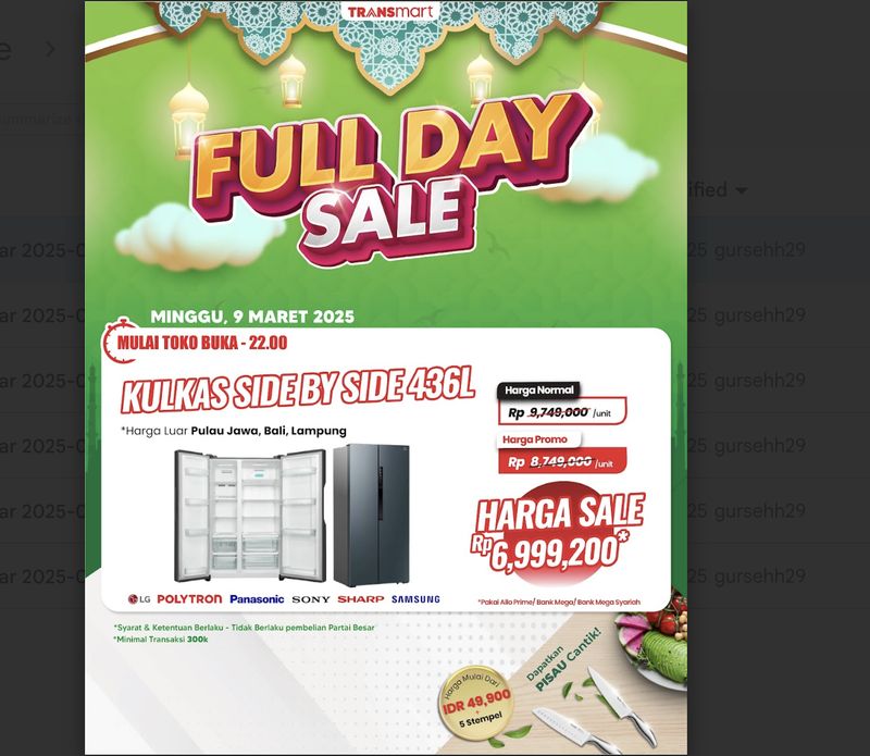 Transmart Full Day Sale