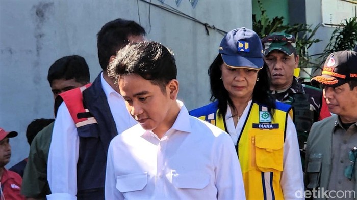 Wamen PUPR Diana Kusumastuti saat mendampingi Wapres Gibran