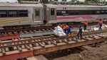 Jalur KA di Grobogan yang Terdampak Banjir Kembali Dilintasi Kereta
