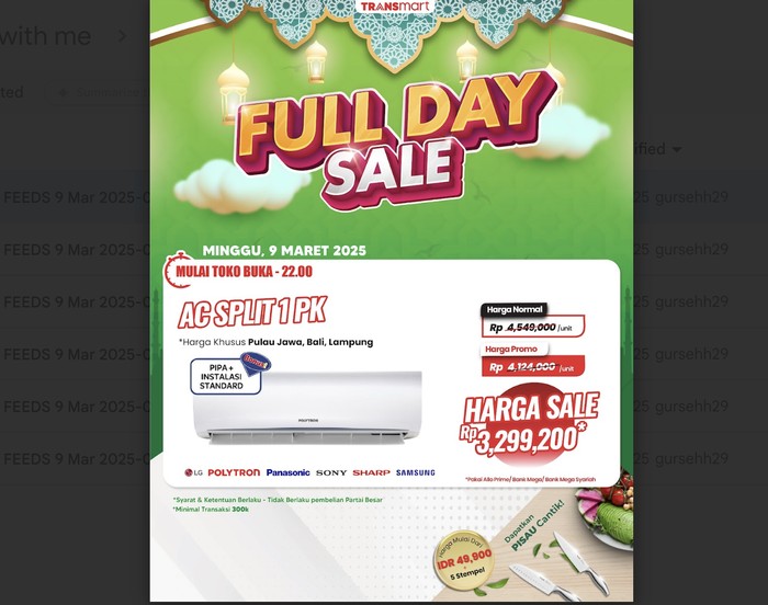 Transmart Full Day Sale