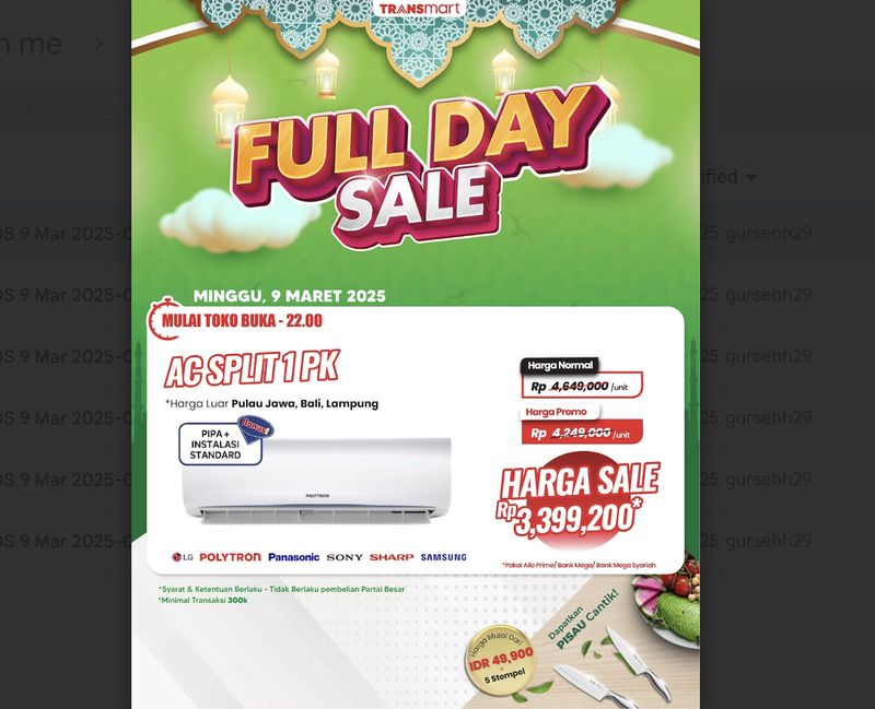 Transmart Full Day Sale