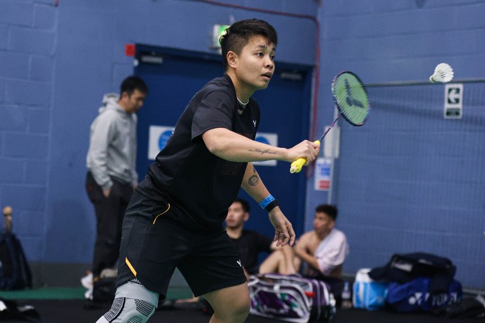 Apriyani Rahayu, berlatih jelang All England 2025.