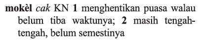 Arti Mokel dalam Bahasa Jawa