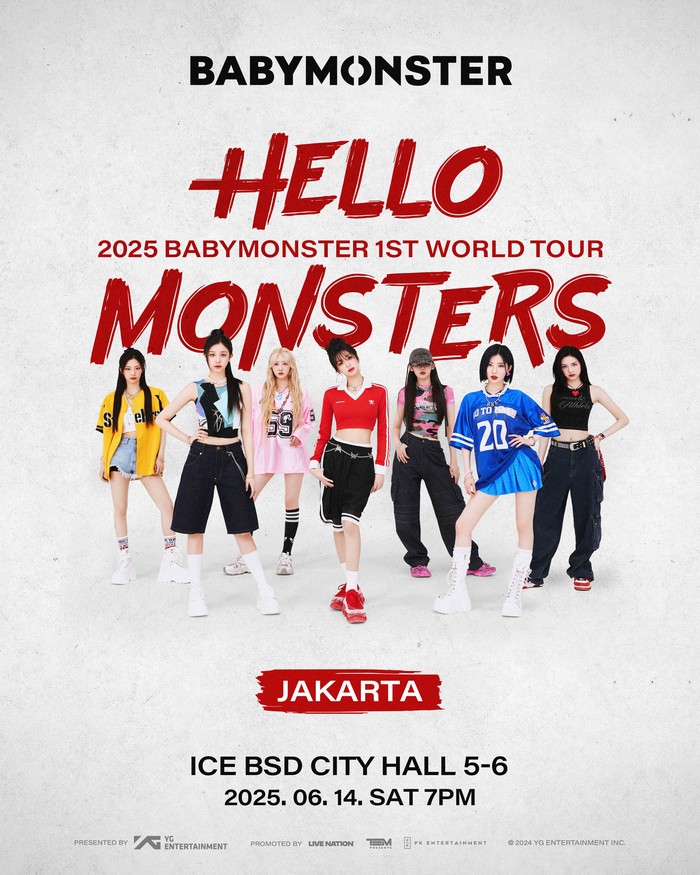 Poster konser 2025 BABYMONSTER 1ST WORLD TOUR  IN JAKARTA.