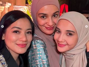 6 Foto Artis Geng Cendol Bukber, Titi Kamal Hingga Nagita Bergaya Modest