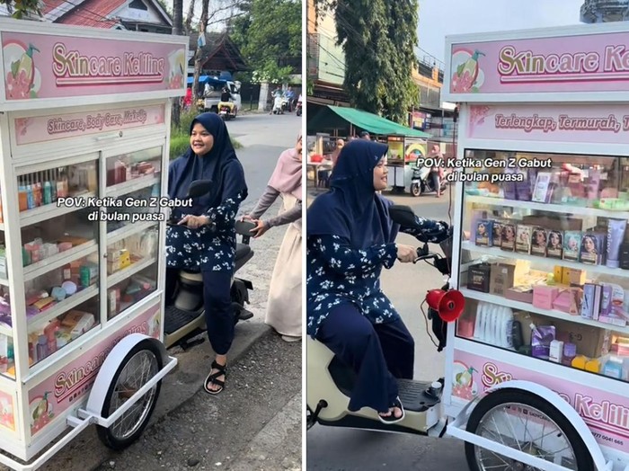 Ide bisnis baru, wanita ini jual skincare keliling unik bisa menjadi inspirasi. Postingan tersebut langsung viral di TikTok