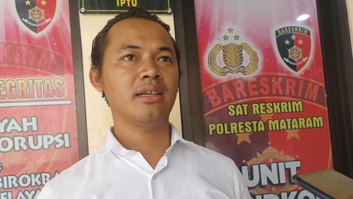 Kasat Reskrim Polresta Mataram, AKP Regi Halili, saat ditemui di kantornya, Senin (10/3/2025). (Edi Suryansyah/detikBali)