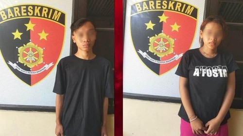 Pelaku aborsi sekaligus membuang janin berinisial NMBM dan IPADP ditahan di Mapolsek Denpasar Timur. (Foto: Dok. Polsek Denpasar Timur)