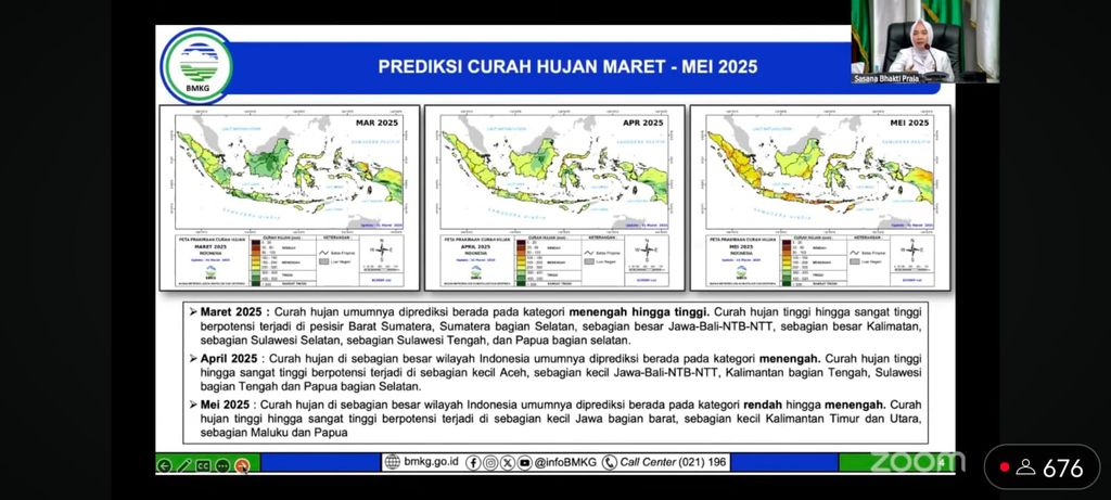 Prakiraan Cuaca Maret-Agustus 2025. (Dok. BMKG)