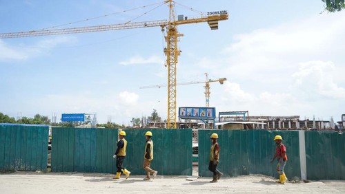 Proyek pembangunan Kawasan Ekonomi Khusus (KEK) Kura Kura Bali di kawasan Serangan, Denpasar, Bali. (Foto: Dok. Istimewa)