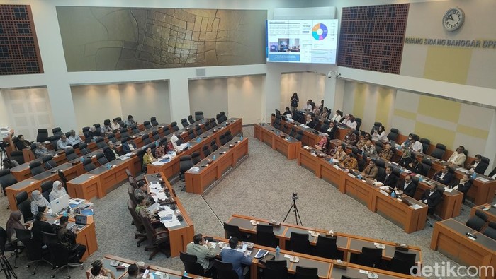 RDP Panja RUU Penyiaran, Senin (10/3/2025). (Dwi Rahmawati/detikcom).