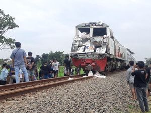 4 Orang Luka Imbas Tabrakan KA Kertanegara Vs Truk di Kediri