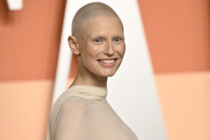 Bianca Balti arrives at the Vanity Fair Oscar Party on Sunday, March 2, 2025, at the Wallis Annenberg Center for the Performing Arts in Beverly Hills, Calif. (Photo by Evan Agostini/Invision/AP)