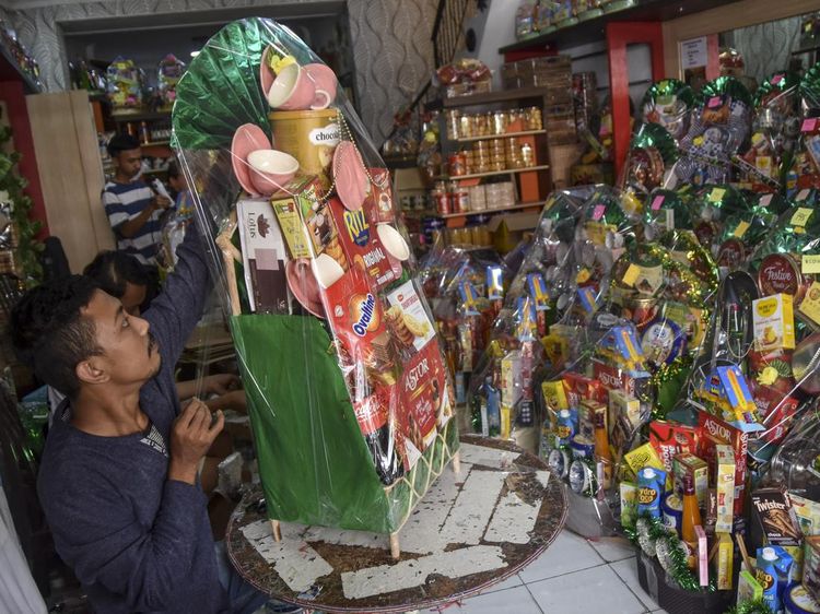 Geliat Pedagang Musiman Parsel Lebaran di Tasikmalaya