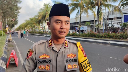 Kapolres Tabanan AKBP Chandra Citra Kesuma saat ditemui seusai pembagian takjil, Selasa (11/3/2025).
