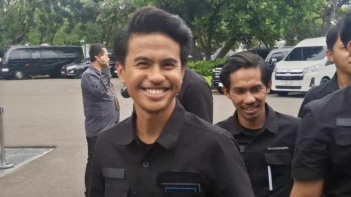 Salah satu anggota Pandawara Group, Gilang Rahma, di Istana Negara (Firda/detikcom)