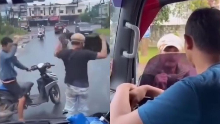 Viral video sopir truk dipalak preman di Jambi