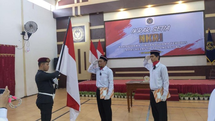 Dua napiter ikrar setia NKRI di Lapas Tulungagung