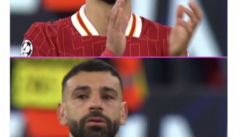 Mo Salah menangis karena gagal meloloskan Liverpool. Foto: X.com