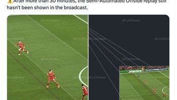 Ada juga netizen yang berargumen bahwa gol PSG sebenarnya offside. Foto: X.com